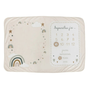 Coffret couverture arc en ciel 120x80cm
