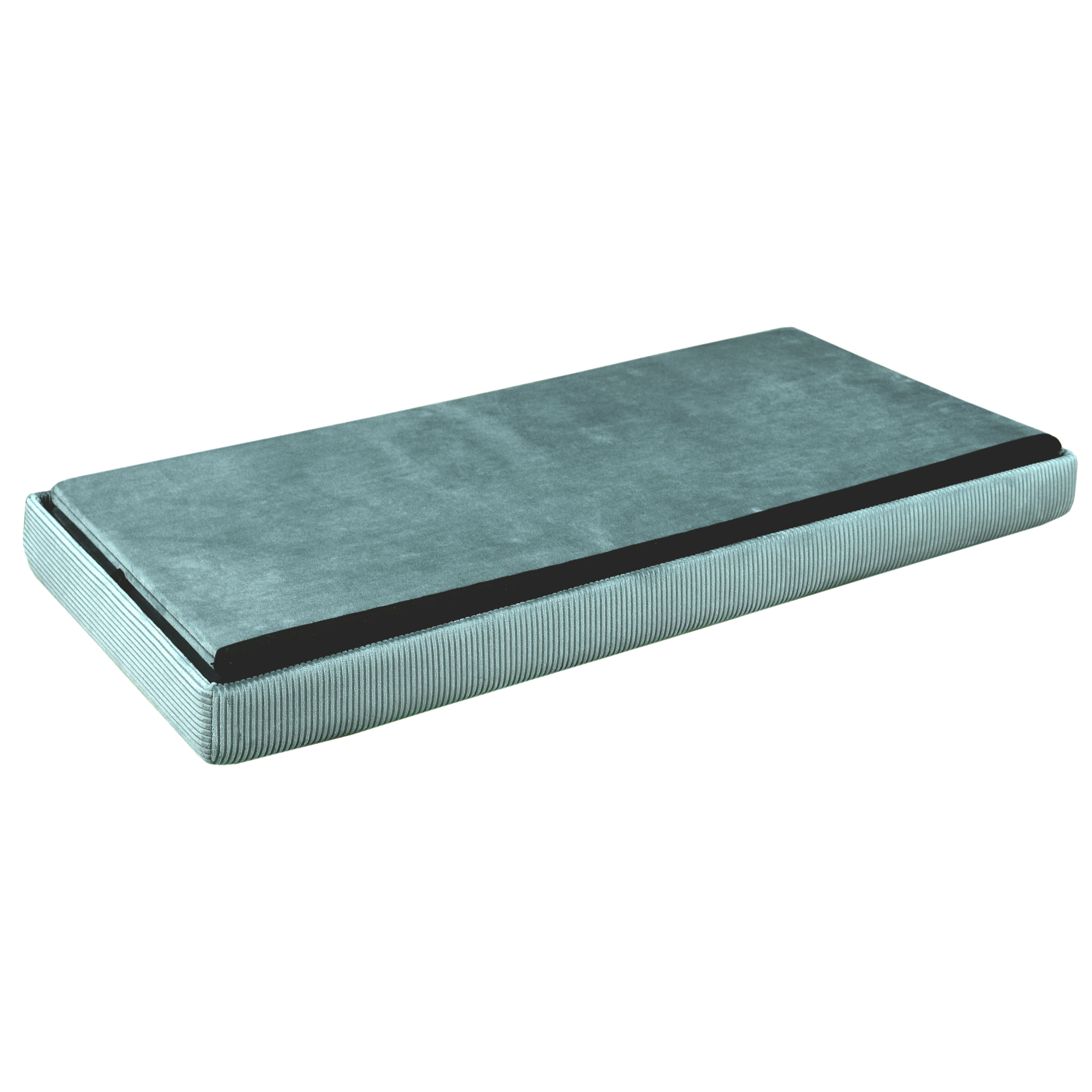 Coffre Banc Pliable Velours Cotele Giulia Bleu