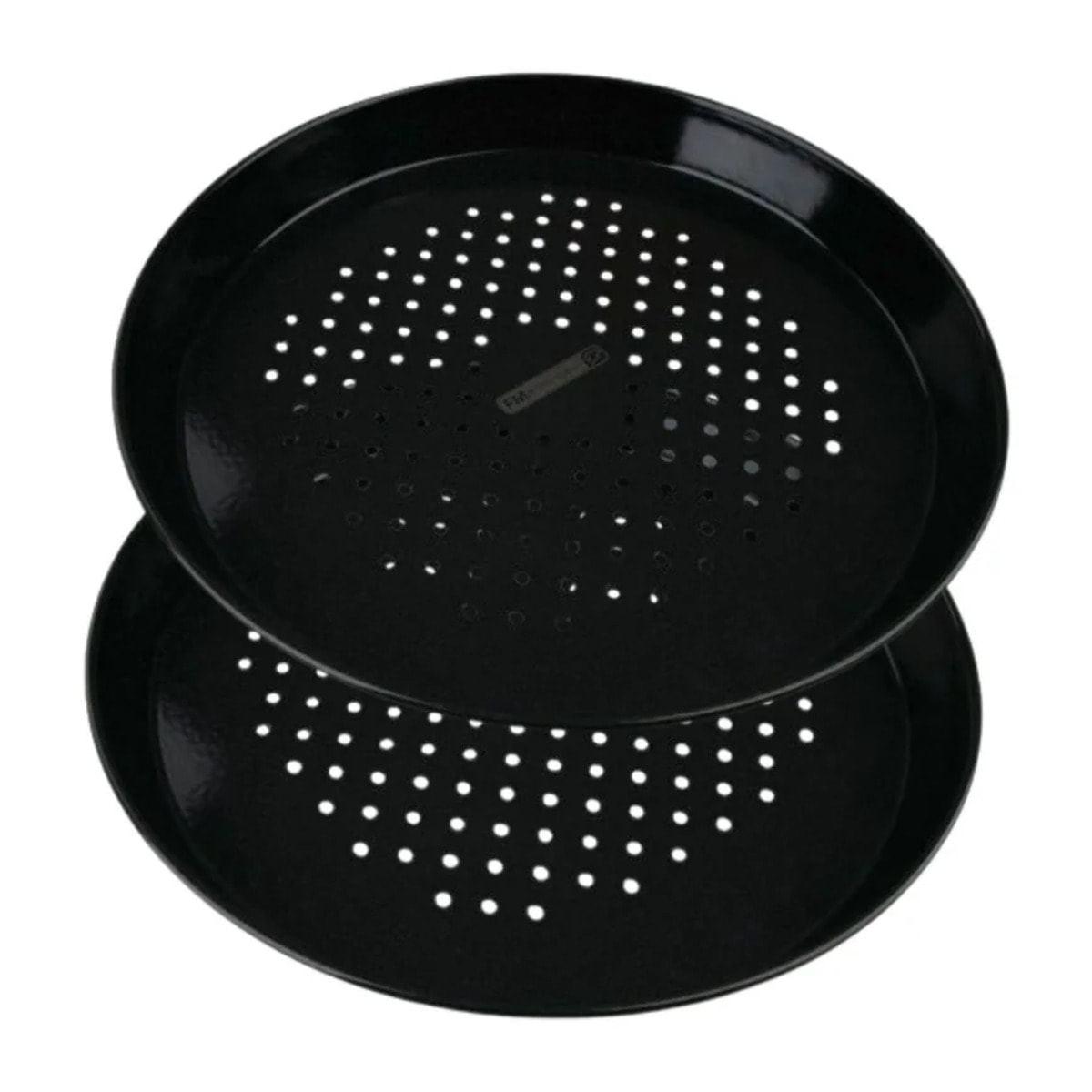 Lot de 2 plaques à pizza perforées rondes, four et barbecue 32 cm FM Professional Barbecue
