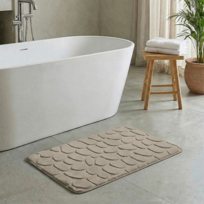 Tapis de bain Microfibre PEBBLE Beige MSV