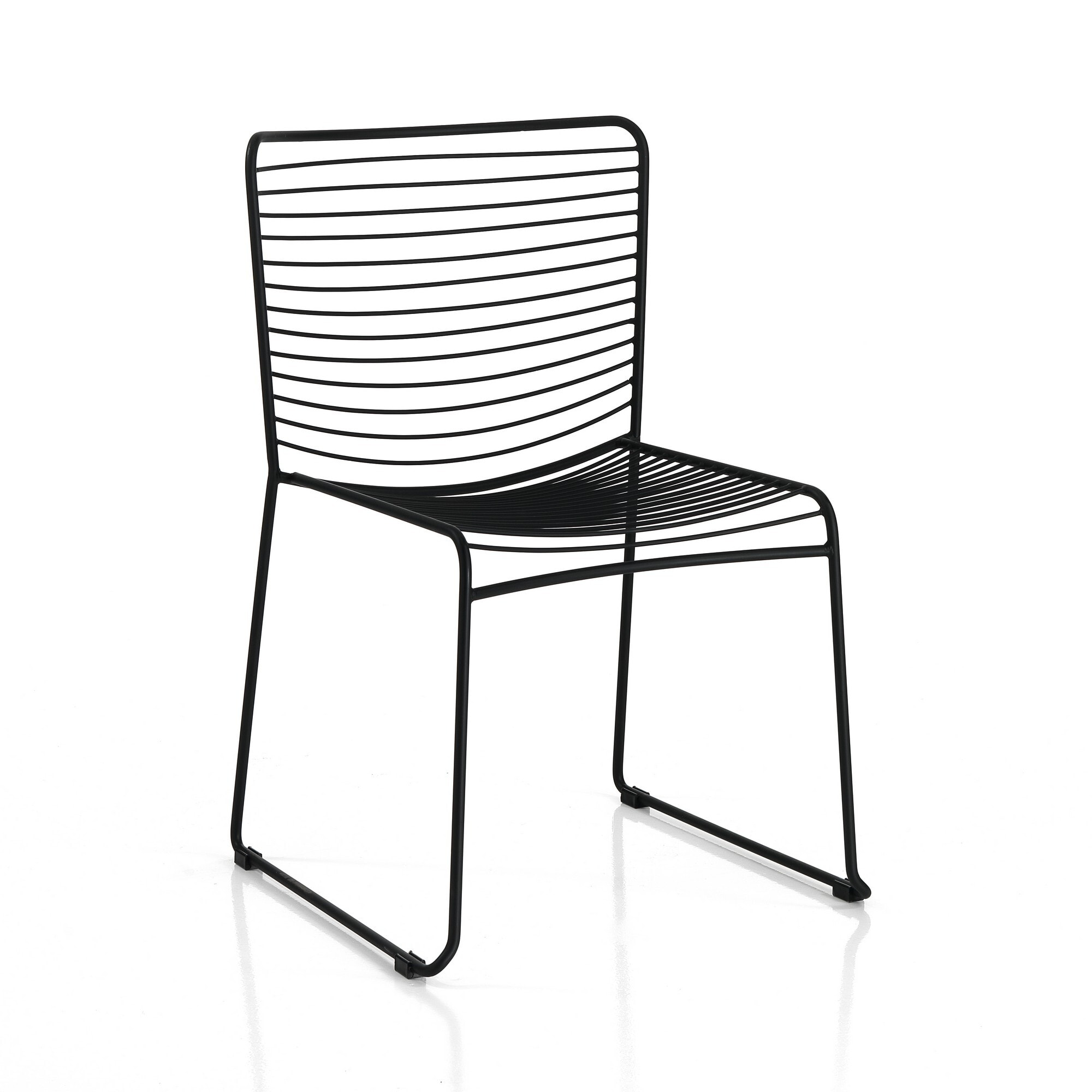 Tomasucci Lot 2 chaises d'intérieur/extérieur MARTHA NOIR