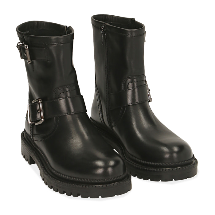 Bikers neri in pelle