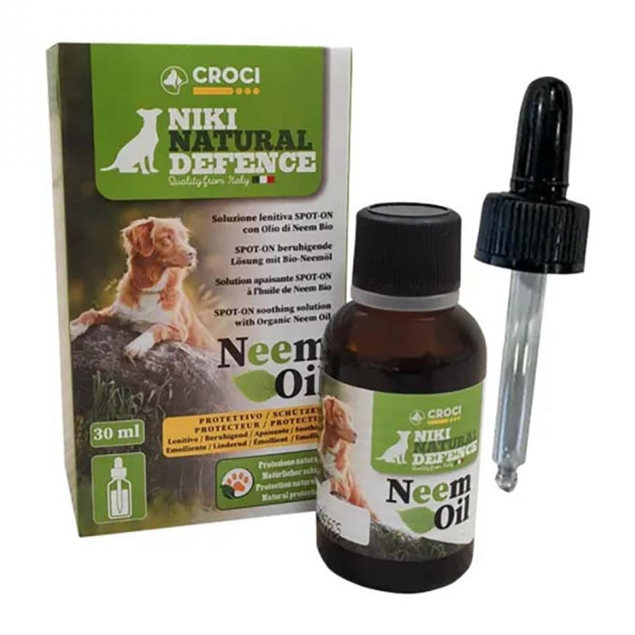 Soluzione Lenitiva all'Olio di Neem per Cani Niki Natural Defence