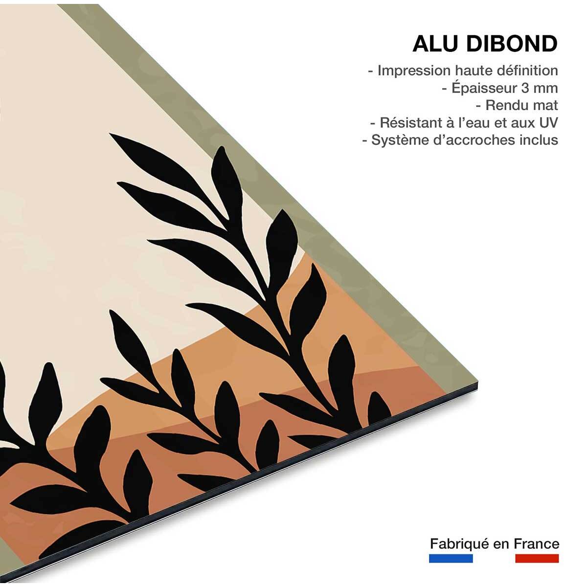 Tableau contemporain fleurs luna  Tableau alu Dibond