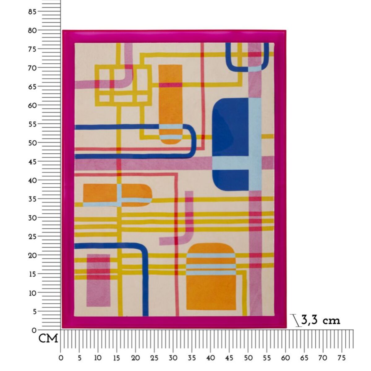 STAMPA SU TELA LACCATTO MODIS C/CORNICE -A- CM 60X3,3X80