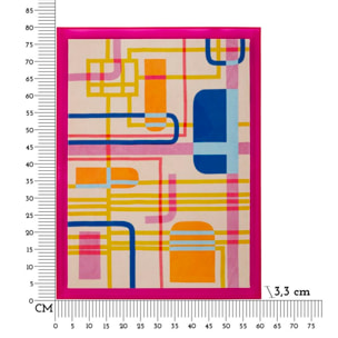 STAMPA SU TELA LACCATTO MODIS C/CORNICE -A- CM 60X3,3X80