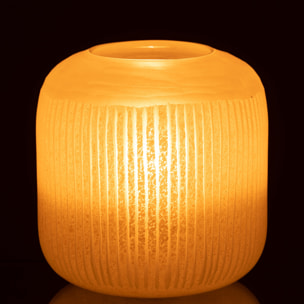 J-Line vase Lignes - verre - jaune clair - small - Ø 17 cm