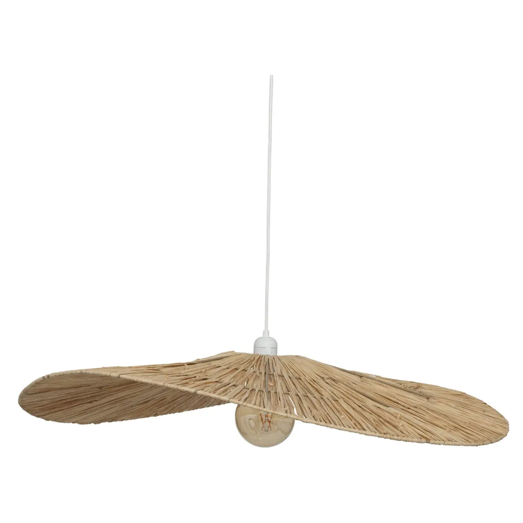 Suspension "Orane" raphia beige D78cm