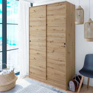 Armario puertas correderas Top 120 Roble Nodi