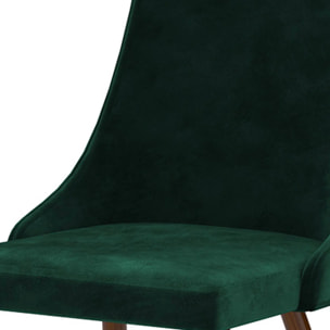 Lot de 2 chaises en velours vert - Vinni