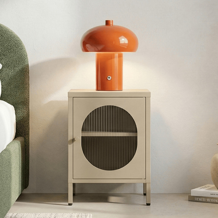 Table de chevet 1 porte en métal - YSIA