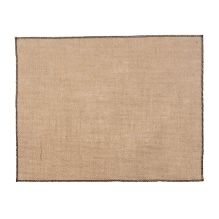 Set de table en jute enduite - Noir