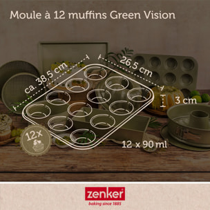 Set de 5 ustensiles de pâtisserie moule à gâteaux bol spatule pâtisserie et verre doseur Zenker Green Vision