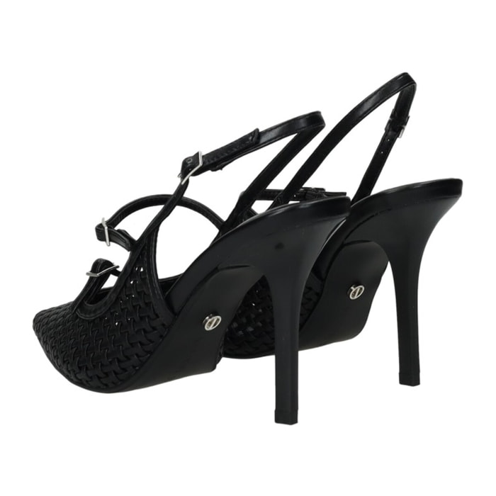Décolleté sling back Donna Tata Italia Nero