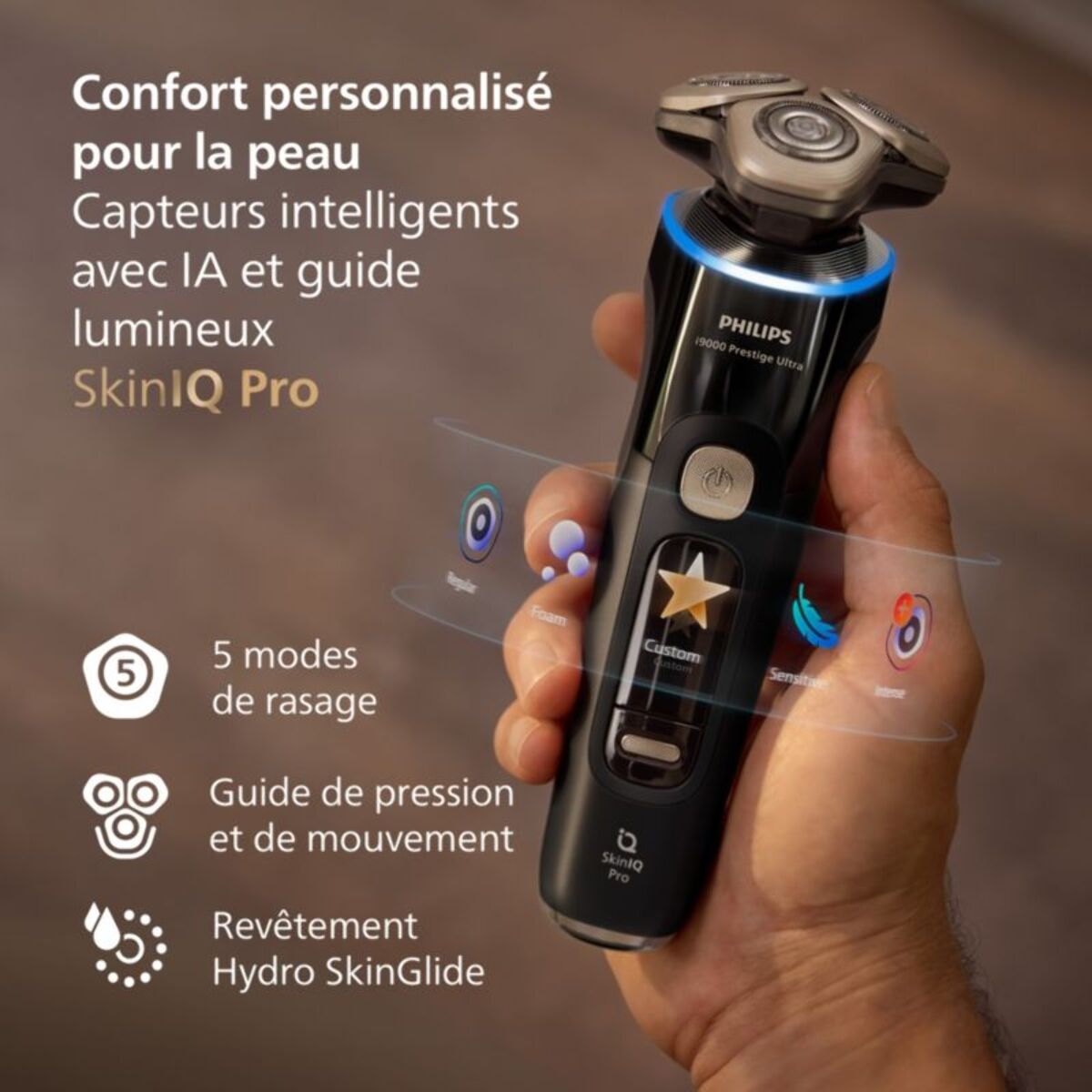 Rasoir Rech PHILIPS XP9400/31 Serie i9000 prestige 100 % étanche avec Skin IQ