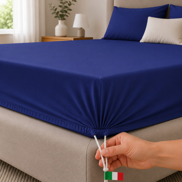 SARTORIALE Lenzuolo con angoli Diletto_Matrimoniale_Blue