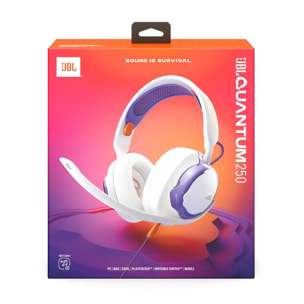 Casque gamer JBL Quantum 250 Blanc Violet