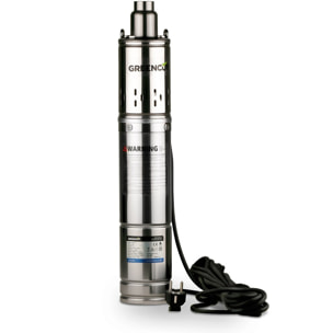 Bomba sumergible 370 W, caudal 20 L/min, altura máxima 50 m para aguas limpias - GREENCUT