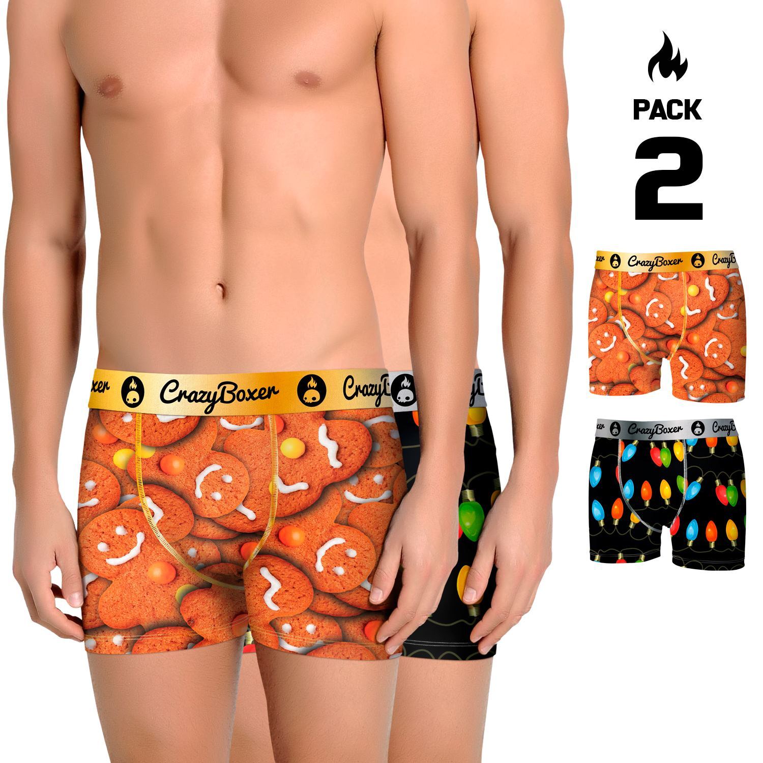 Pack 2 calzoncillos crazy boxer multicolor para niño