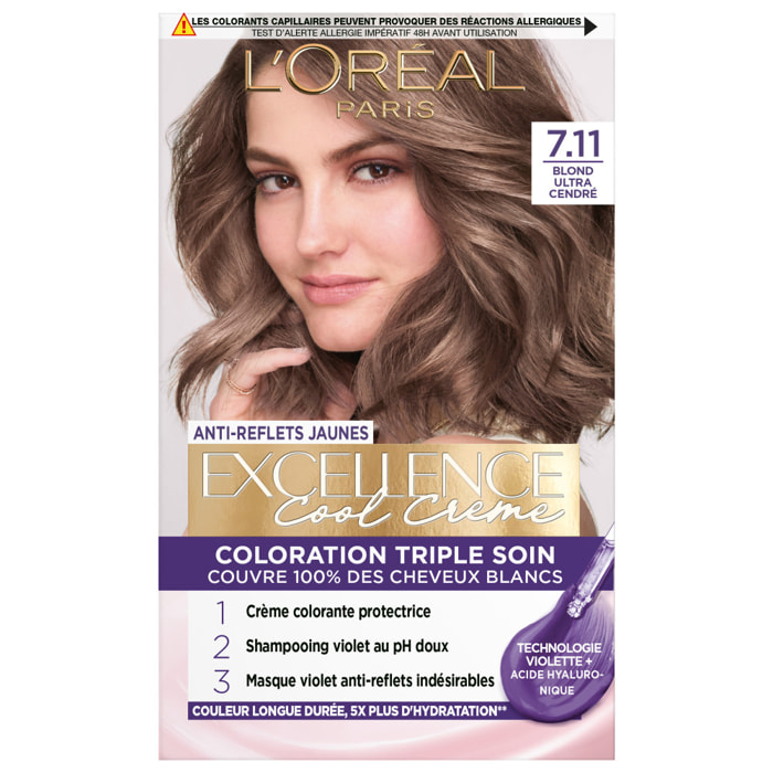 L'Oréal Paris Excellence Cool Crème 7.11 Blond Ultra Cendré