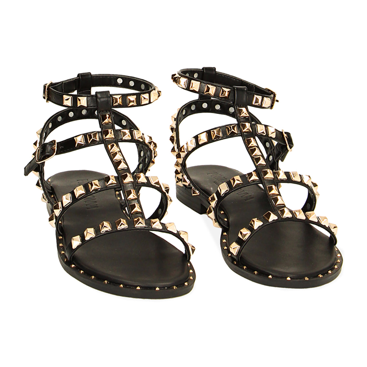 Sandalias planas negras