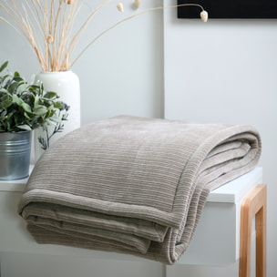 Plaid côtelé ultra doux - Naturel