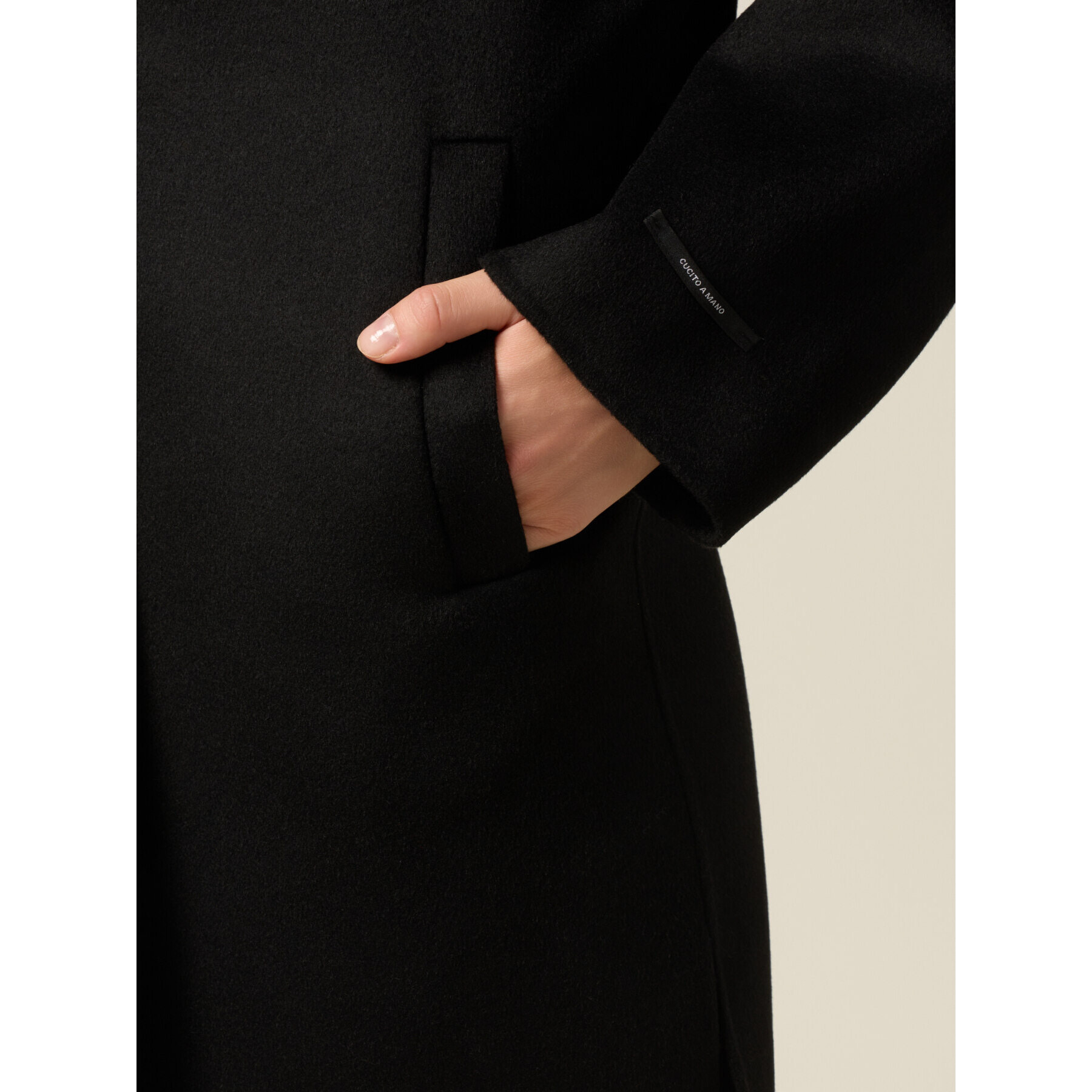 Oltre - Cappotto misto lana - Nero