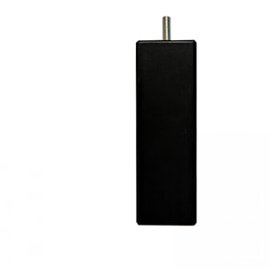 Jeu de 4 pieds de lit carres noirs | Bois Naturel | Hauteur 15 cm