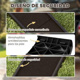 PawHut Rampa para Perros Superficie Esmerilada, 155 cm, Rampa para Perros para Coche Plegable con Asa, Ángulo Ajustable, Antideslizante, para Todas las Razas, para Cama, Sofá, Negro