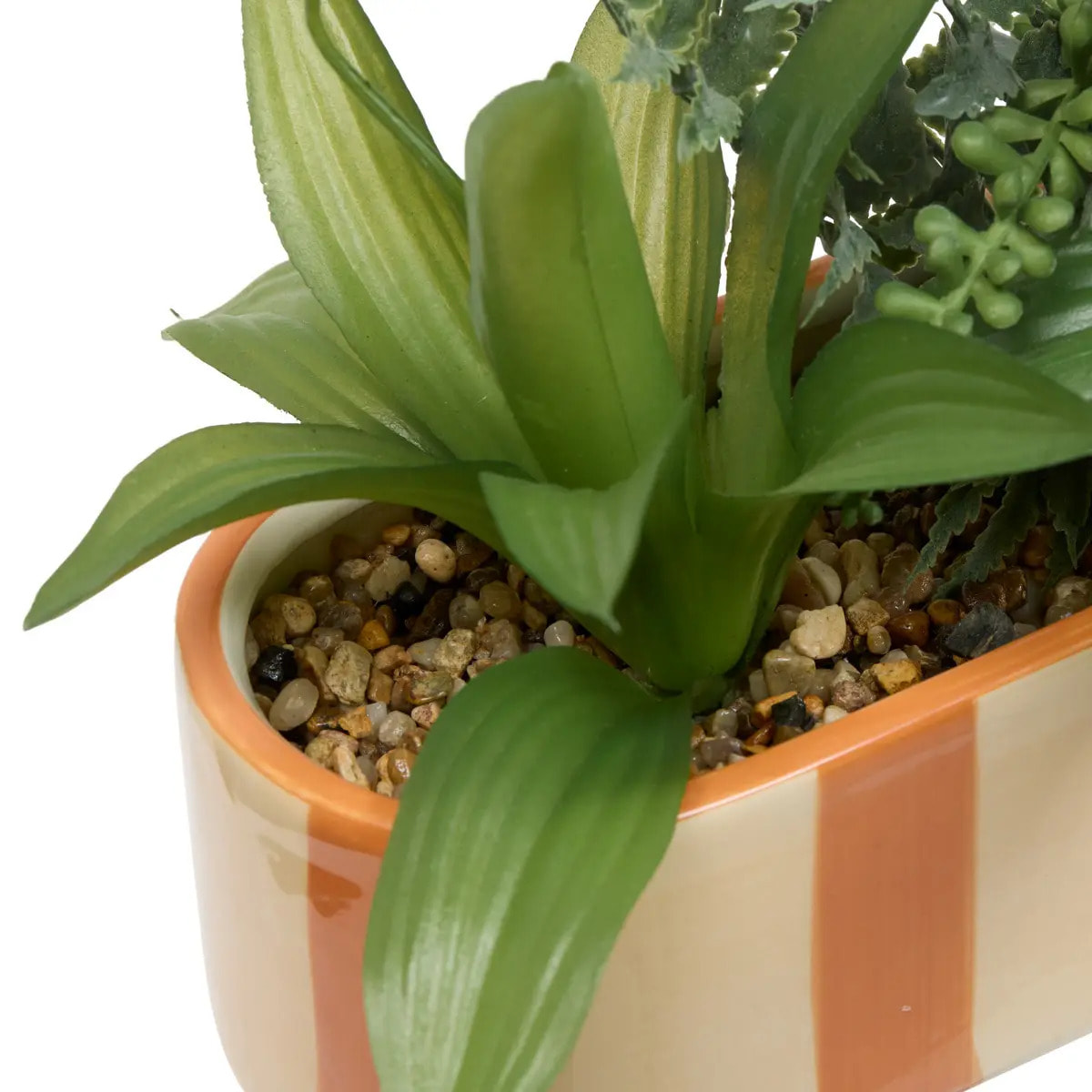 Plante artificielle Pool en Grès H24cm Orange et Jaune