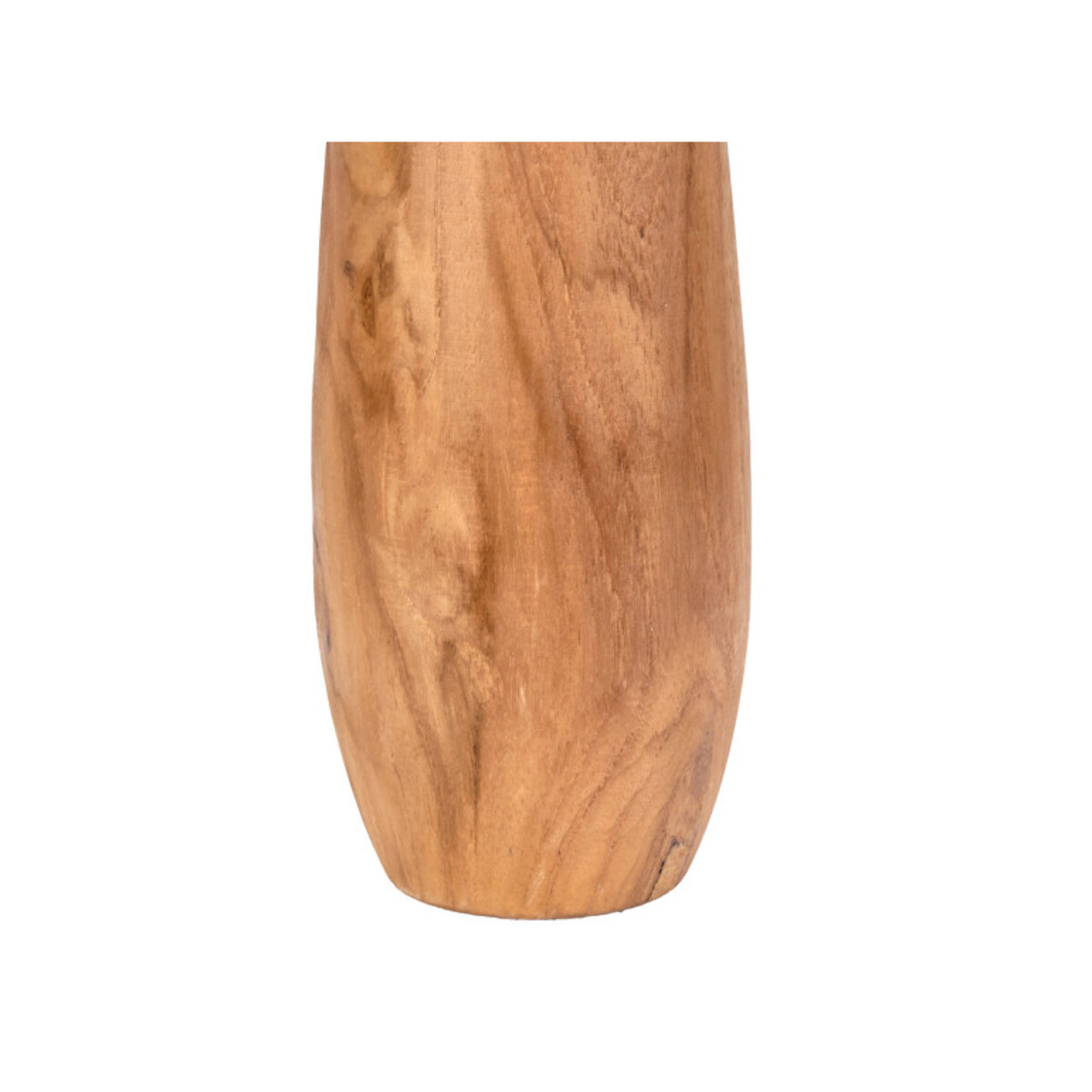 Vase décoratif H. 27 cm en bois de teck naturel - AUGUSTE