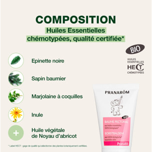 Pranarom - Baume pectoral bébé - Bio - 40 ml