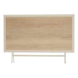 Table de jardin 6 places Azua pliable beige 150x80cm