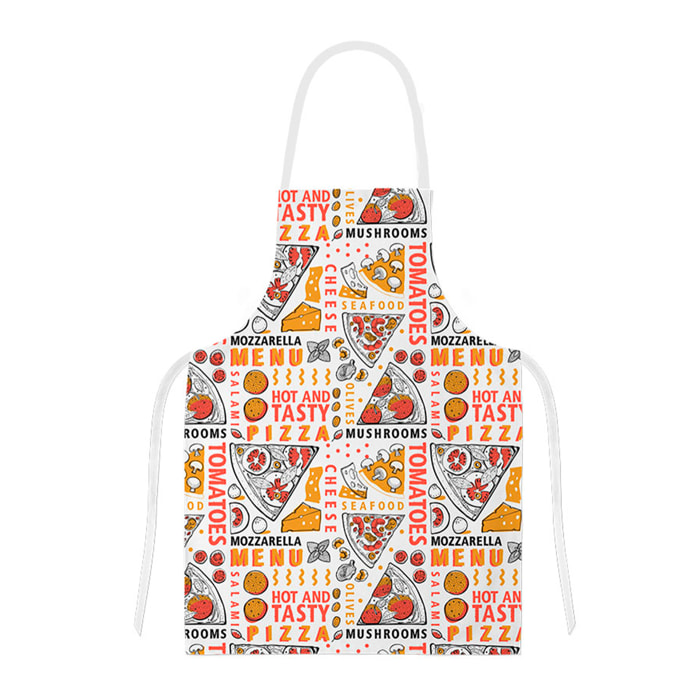 Grembiule regolabile design pizze 60x80 cm.