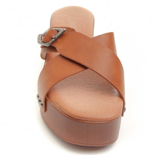 Sandalias de Tacón - Marron - Altura: 5 cm