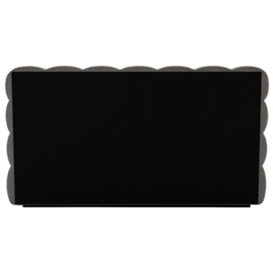 Darling - lit coffre - 140x200 cm - sommier inclus - en velours - Gris