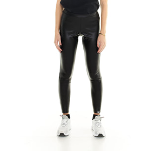 Leggings de piel sintética Leone 1947 Glam Winter para mujer con etiqueta