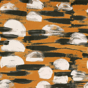 Rideau à Oeillets Paysage Abstrait - Jaune Ocre