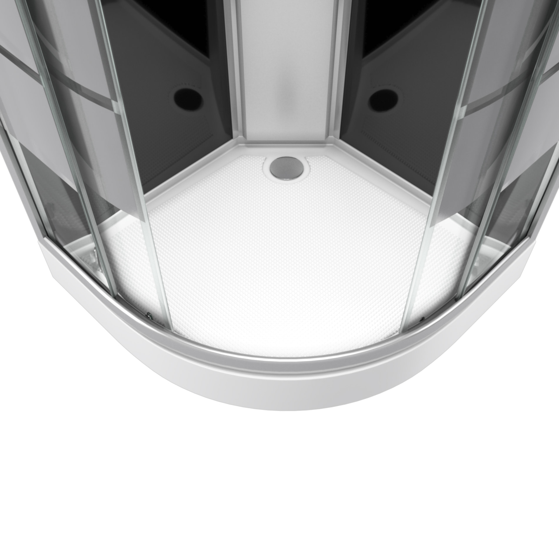 Cabine de douche SIMPLY STRIPE LOCKED 1/4 de cercle