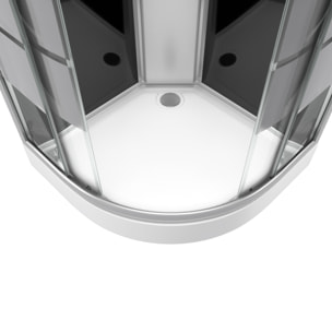 Cabine de douche SIMPLY STRIPE LOCKED 1/4 de cercle