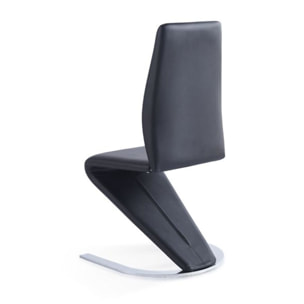 Pack 2 sillas de comedor Rin símil piel Negro