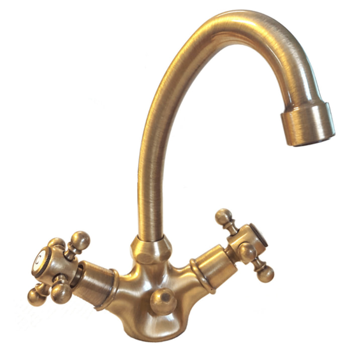 Mélangeur lavabo bec bas mobile PAINI Tiffany Vieux Bronze