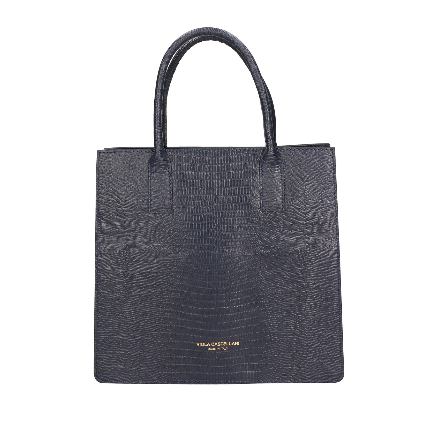 Borsa a mano da donna - Modello Giulia - Vera pelle effetto cocco - 30.0 x 28.0 x 10.0 cm