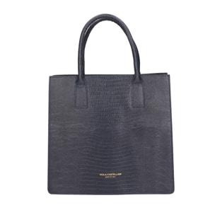 Borsa a mano da donna - Modello Giulia - Vera pelle effetto cocco - 30.0 x 28.0 x 10.0 cm