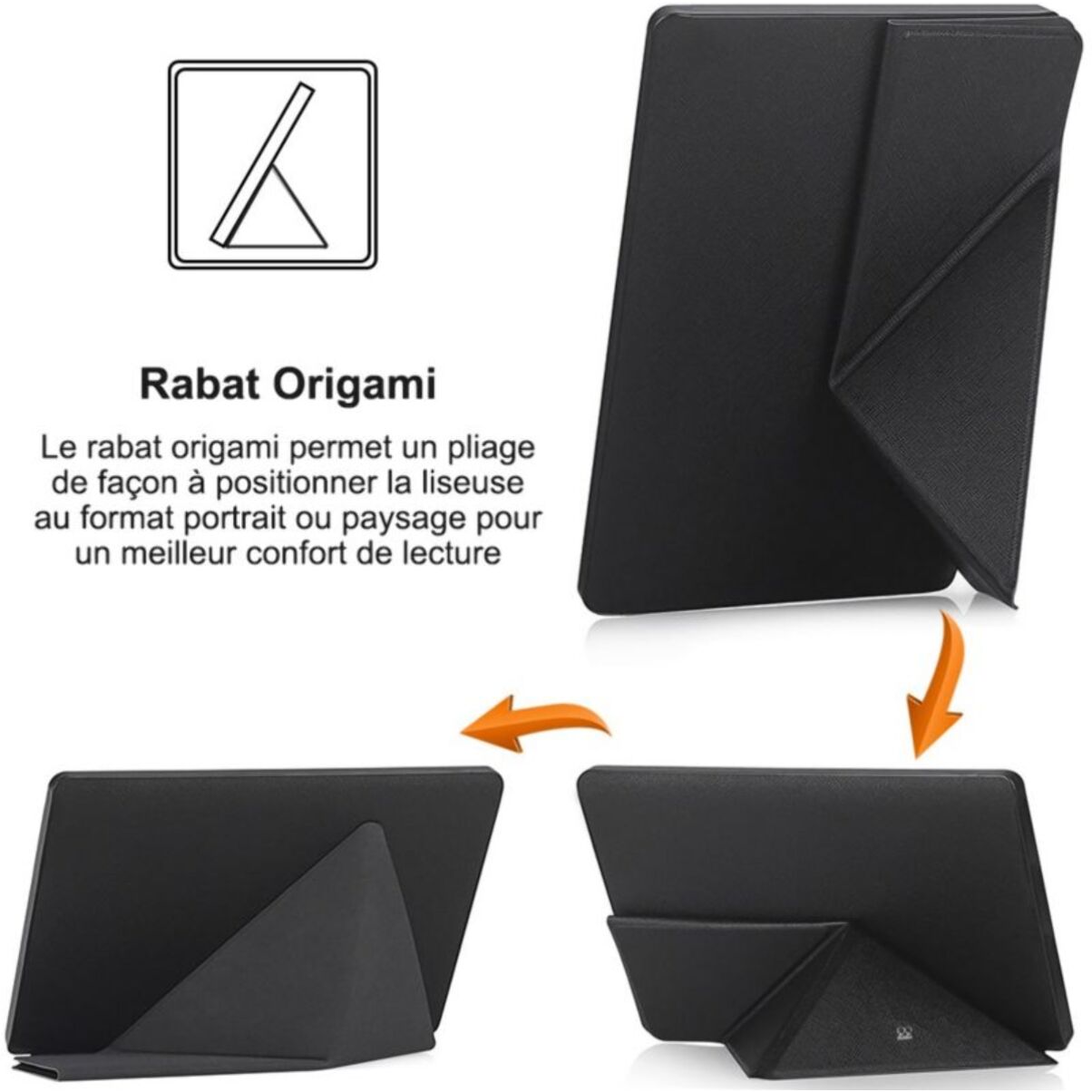 Etui IBROZ Origami Kindle Paperwhite 2021 Noir