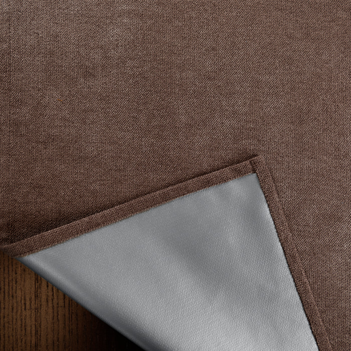 Rideau thermique occultant à œillets et réflecteur de chaleur - Marron Brun