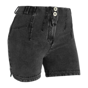 Shorts WR.UP® vita con pinces in jersey denim fondo stondato