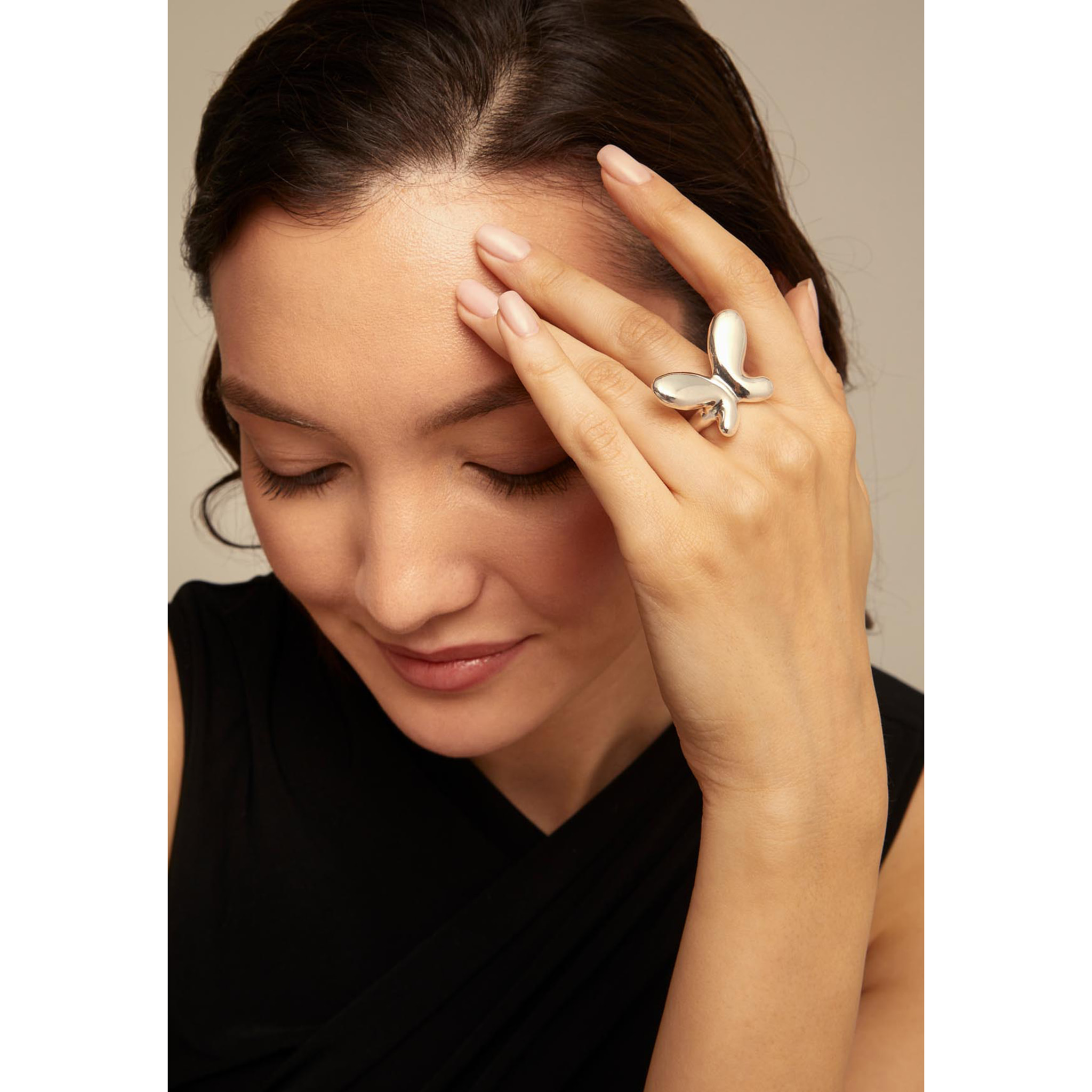 Anillo Butterfly effect PLATEADO 12