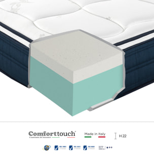 "Sky" H22 cm 140x200 coppia guanciali Memory OMAGGIO 2cm memory foam