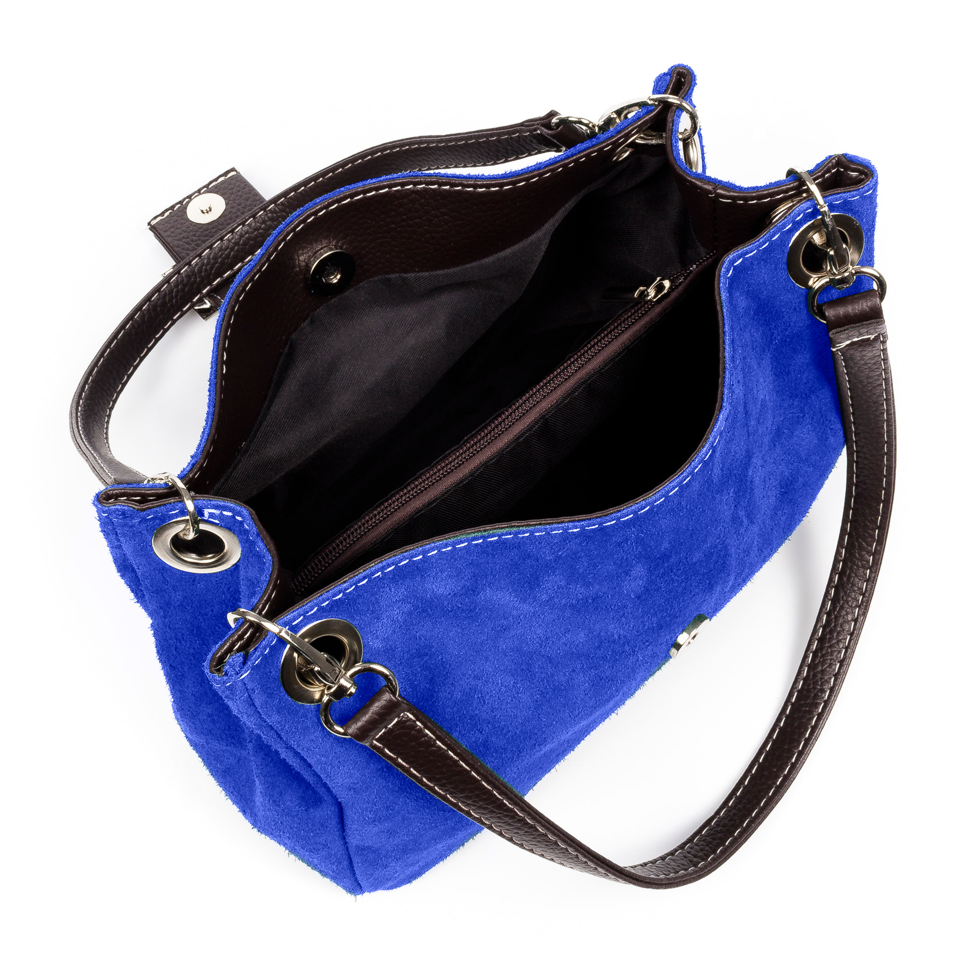 Aicurzio Bolso de hombro Mujer. Piel auténtica Gamuza Dollaro